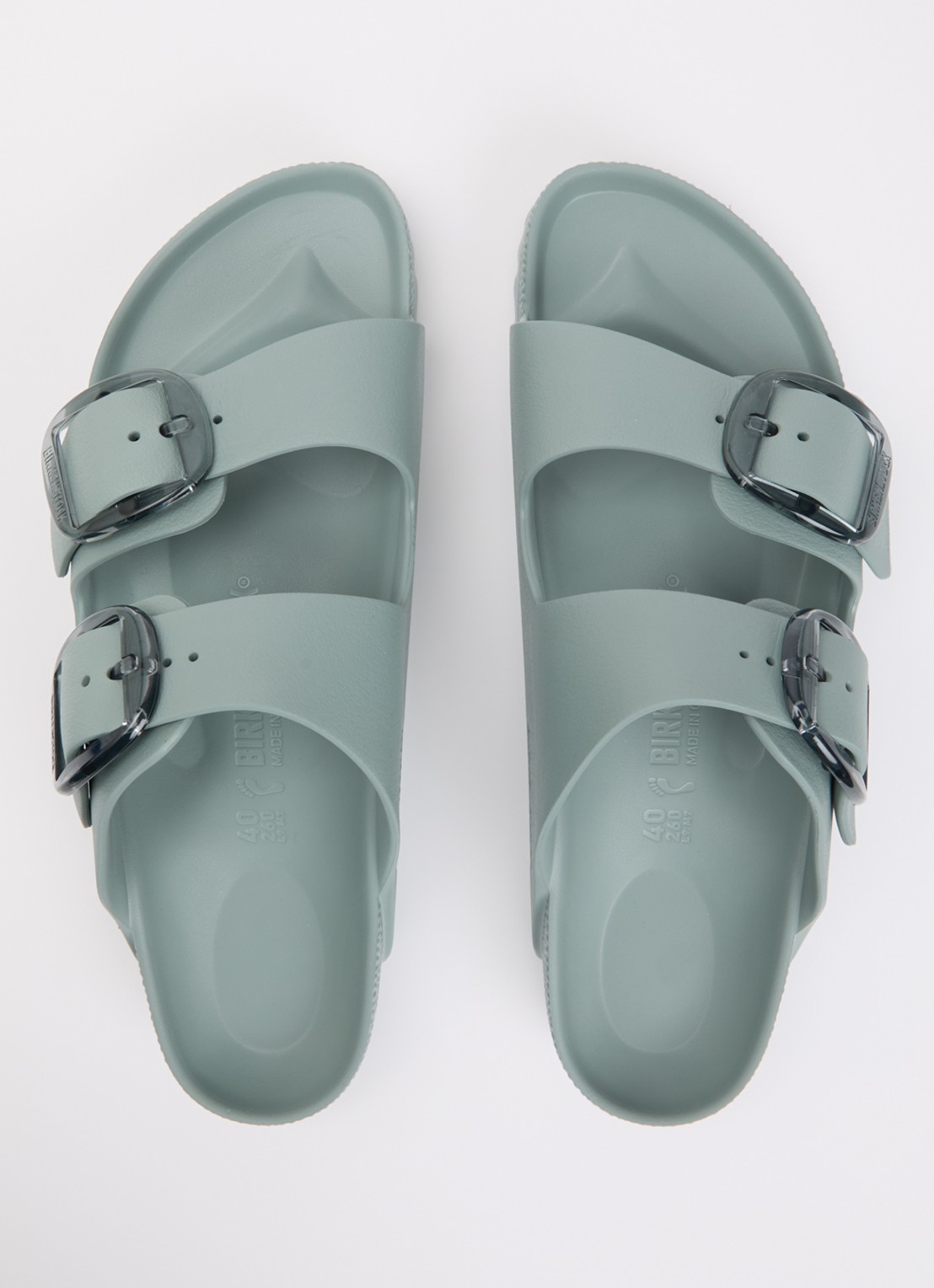 Birkenstock Arizona Big Buckle sandaal - detail 4 lichtgroen
