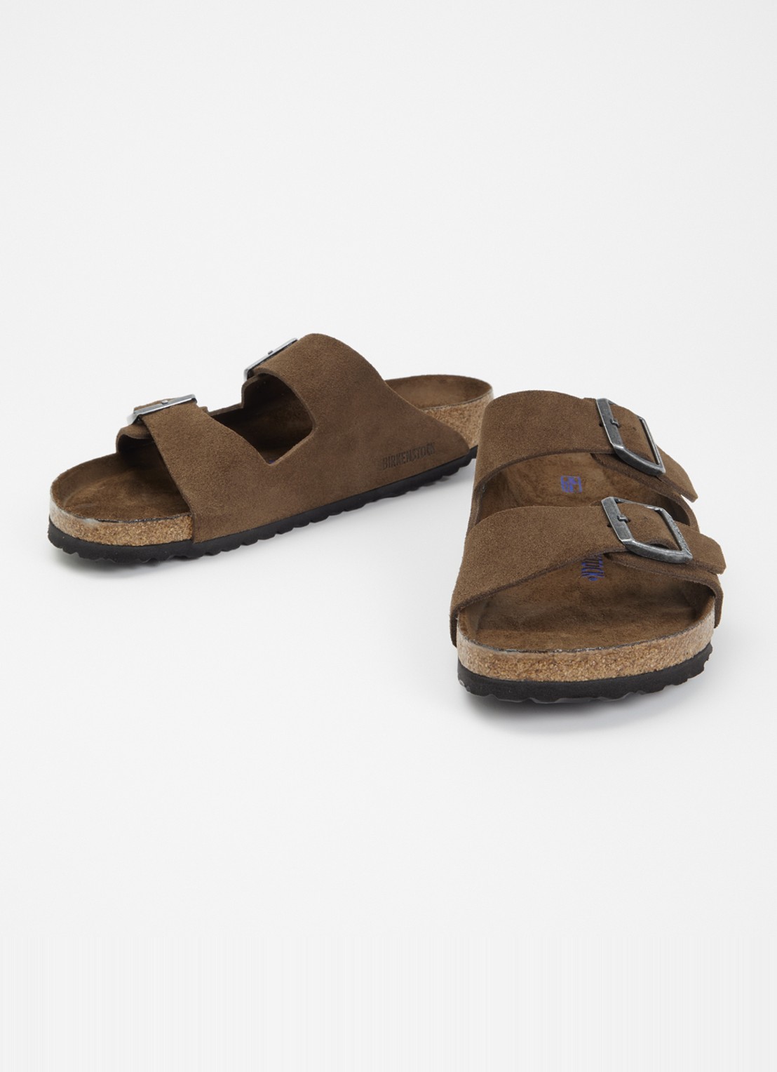 Birkenstock Arizona BS sandaal van suède - detail 3 donkerbruin