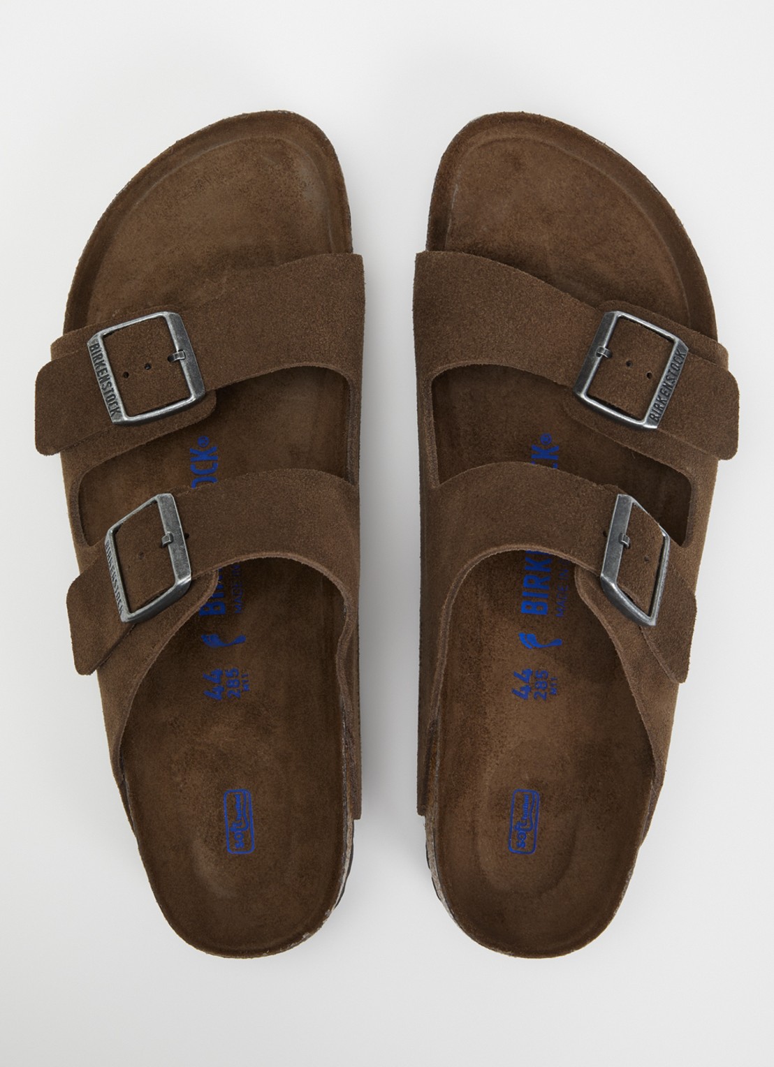 Birkenstock Arizona BS sandaal van suède - detail 4 donkerbruin