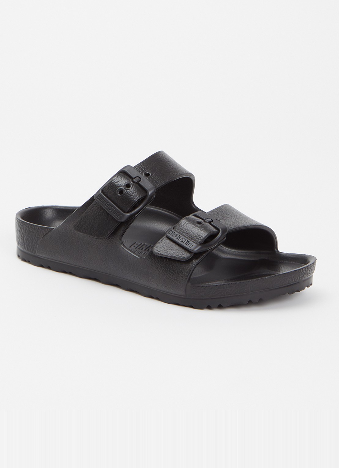 Birkenstock Arizona EVA slipper met gespdetail - voorkant 3 zwart