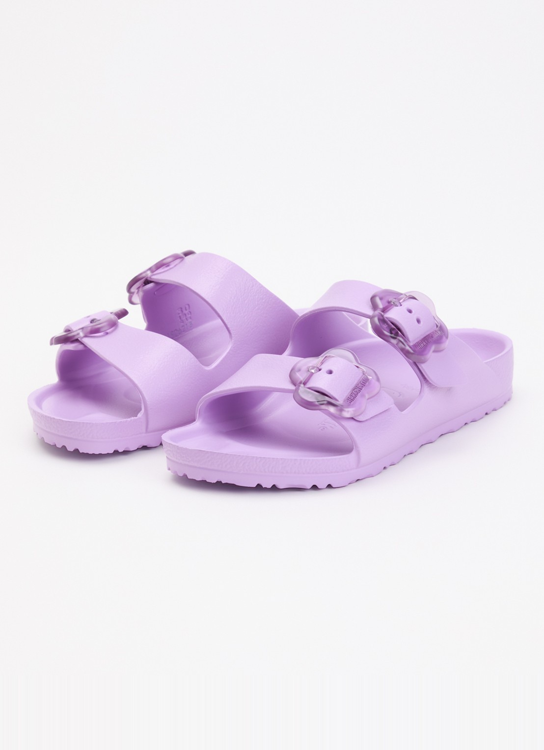 Birkenstock Arizona Flower Eva slipper met logo - voorkant 4 lila