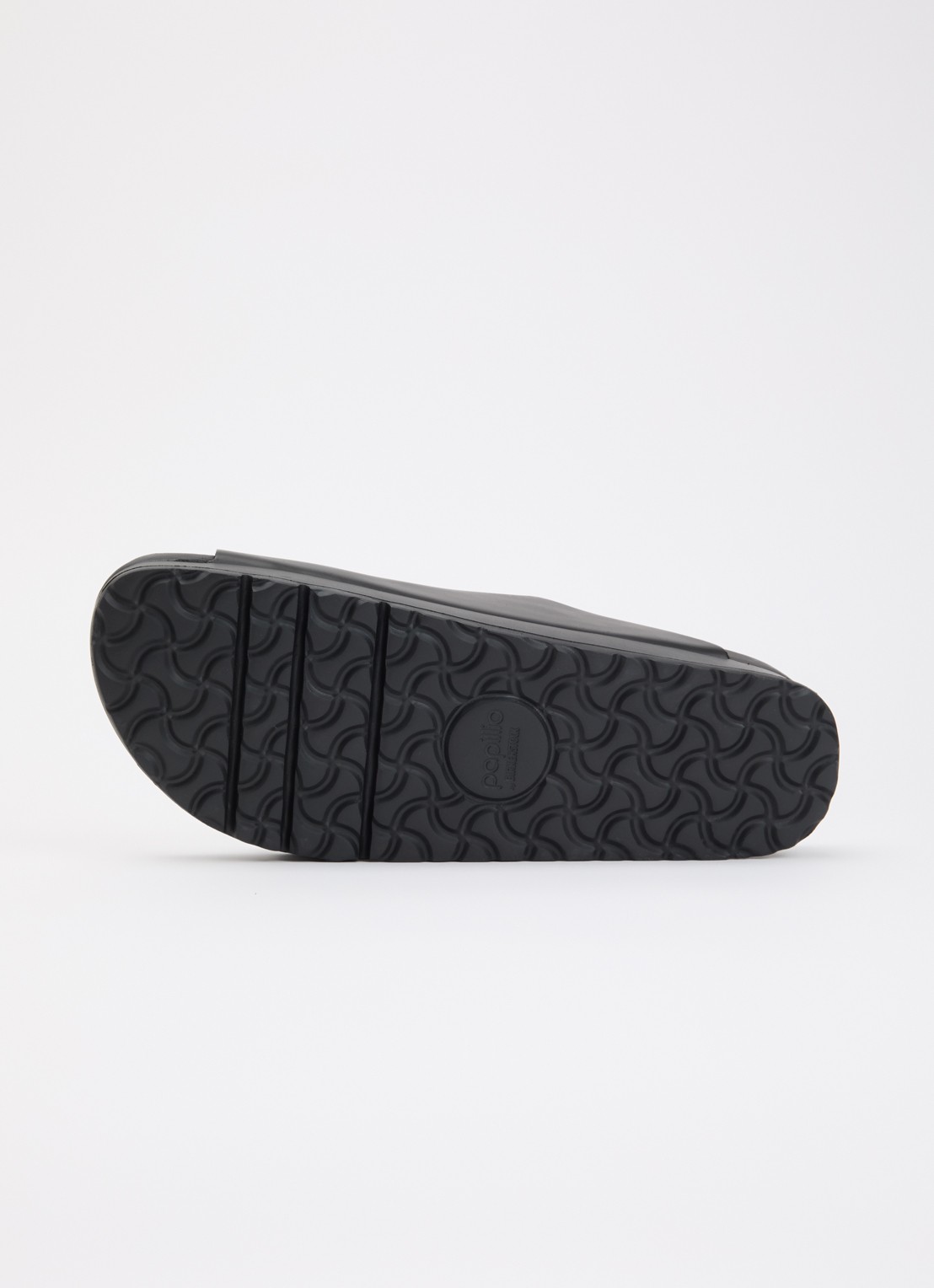 Birkenstock Arizona Pap Flex sandaal van leer met plateauzool - detail 5 zwart