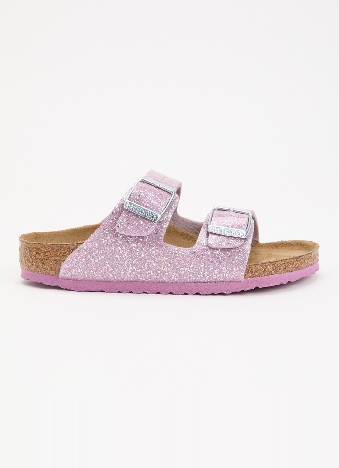 Birkenstock Arizona sandaal met glitter - voorkant lavendel