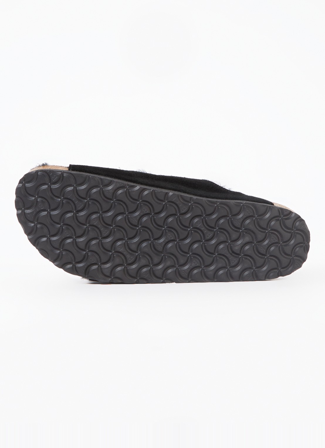 Birkenstock Arizona slipper met voering van lamswol - detail 5 zwart