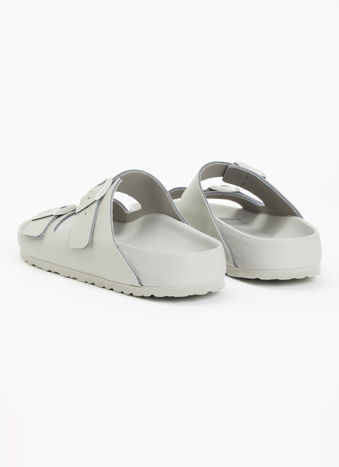 Birkenstock Arizona slipper van leer - achterkant olijfgroen