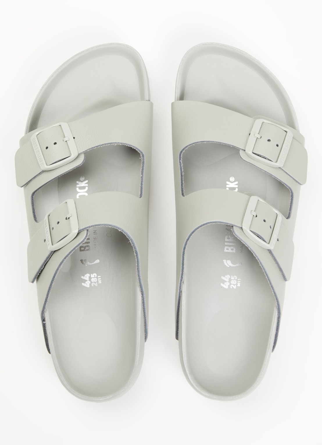 Birkenstock Arizona slipper van leer - detail 4 olijfgroen