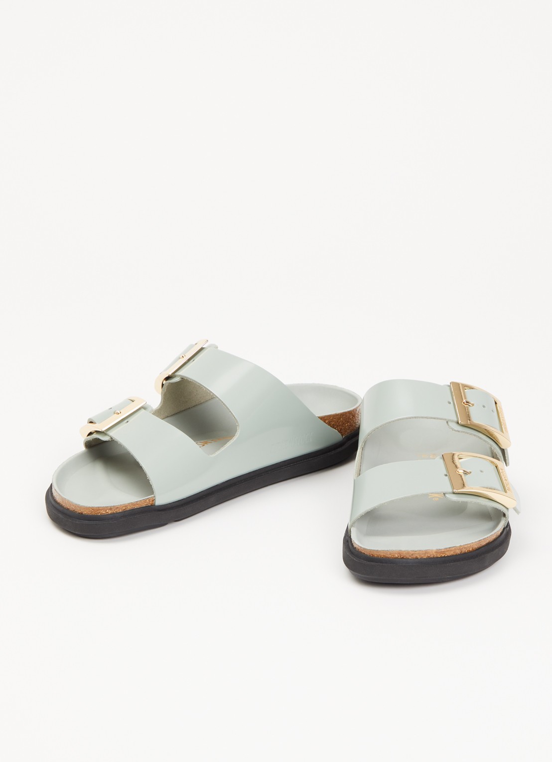 Birkenstock Arizona slipper van leer - detail mint