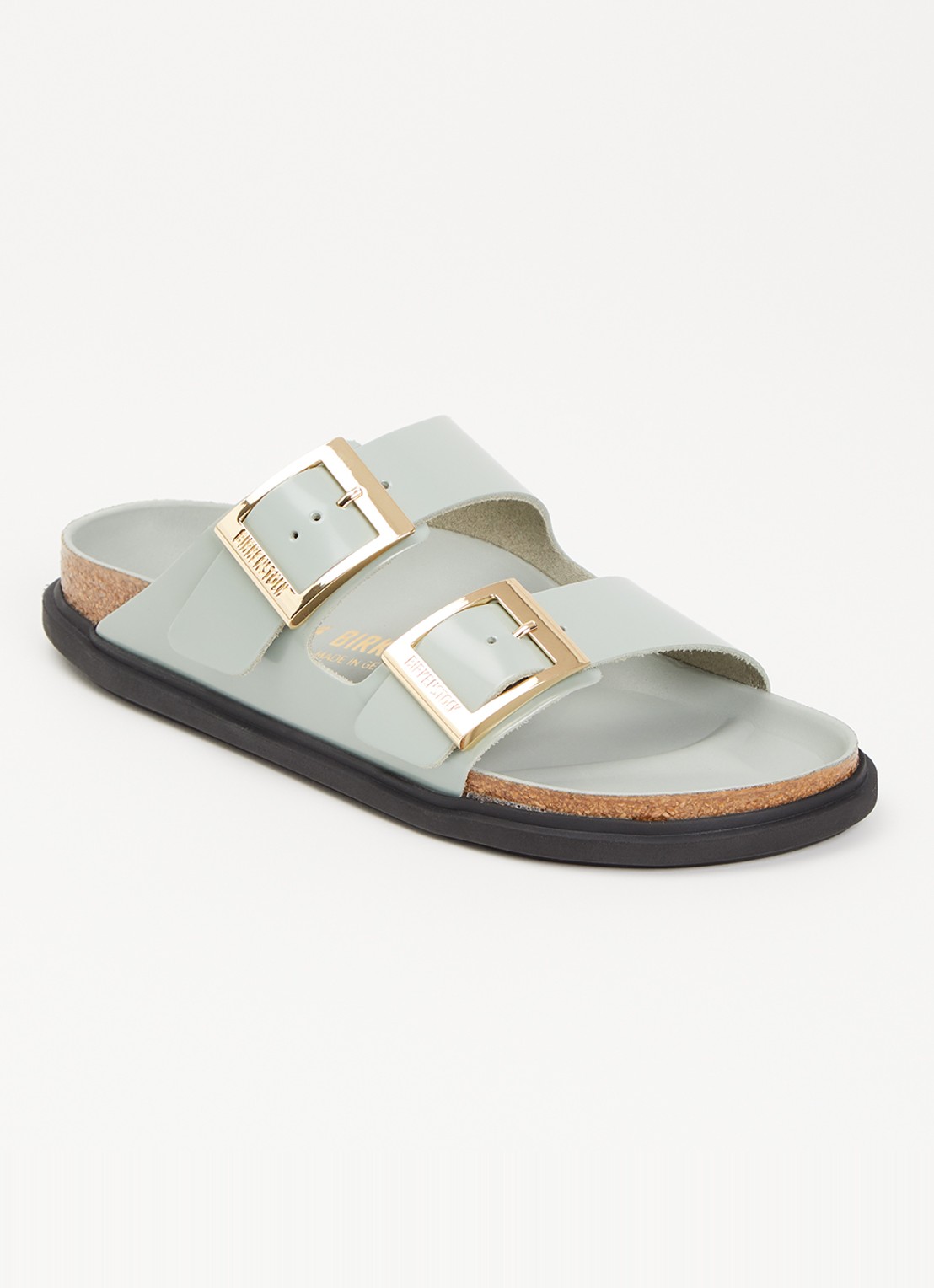Birkenstock Arizona slipper van leer - voorkant 5 mint