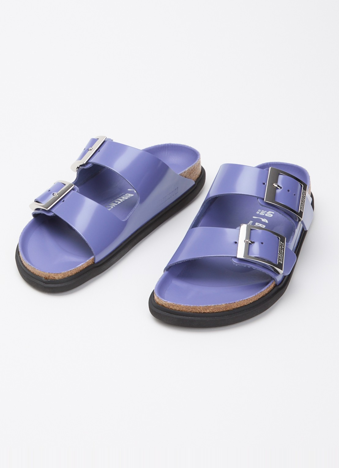 Birkenstock Arizona slipper van leer - detail 2 lila