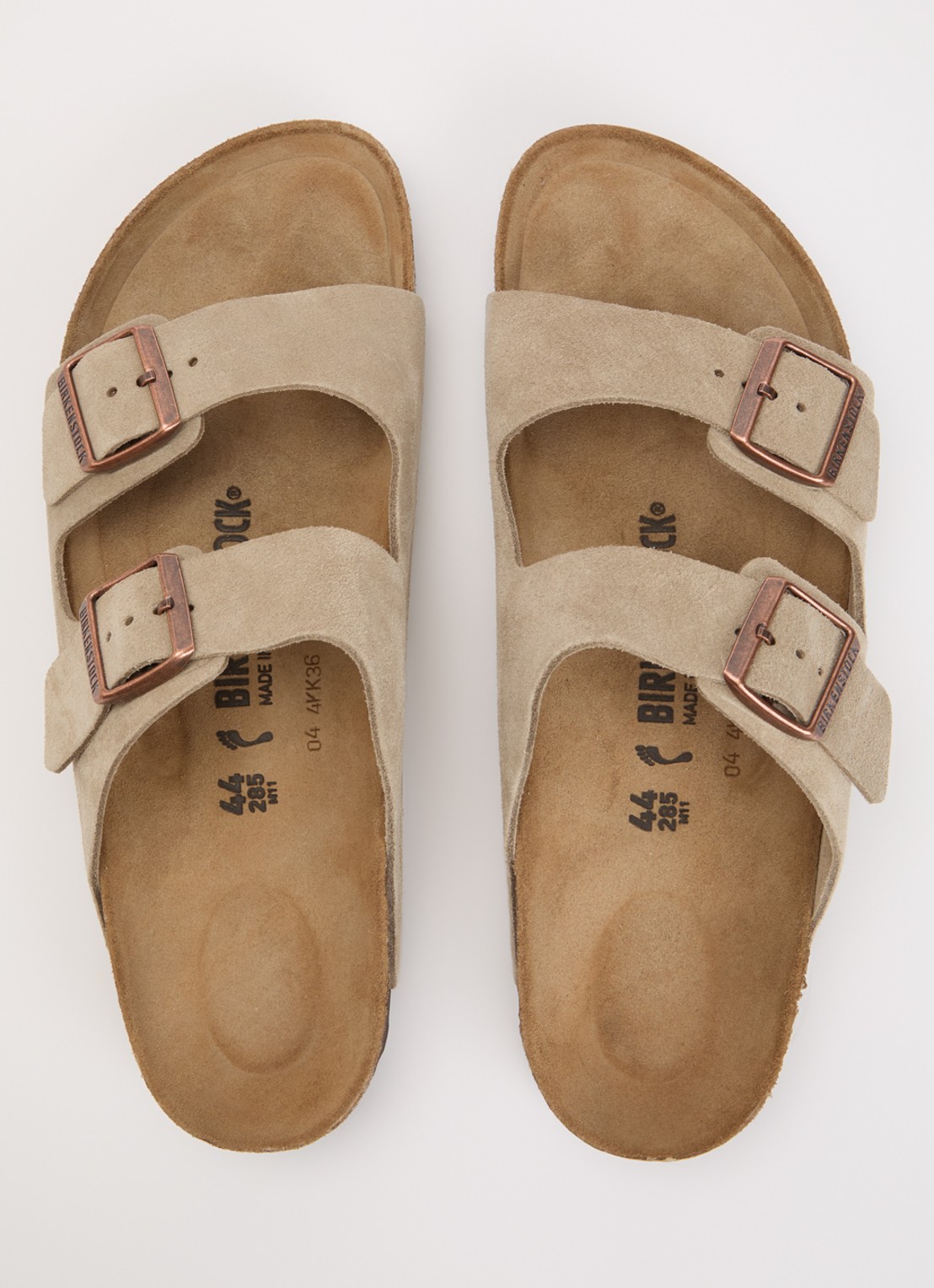 Birkenstock Arizona slipper van suède - detail 7 taupe