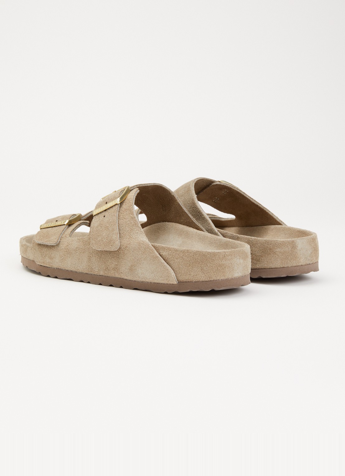 Birkenstock Arizona slipper van suède - achterkant 4 beige