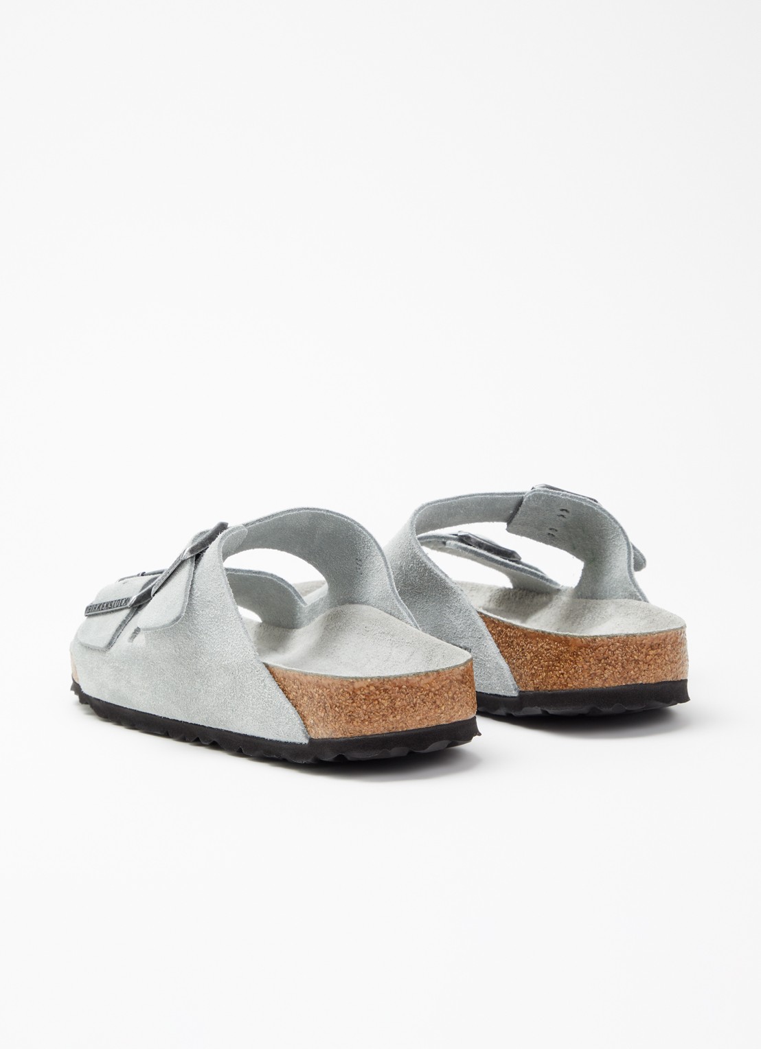 Birkenstock Arizona slipper van suède - achterkant 5 grijs