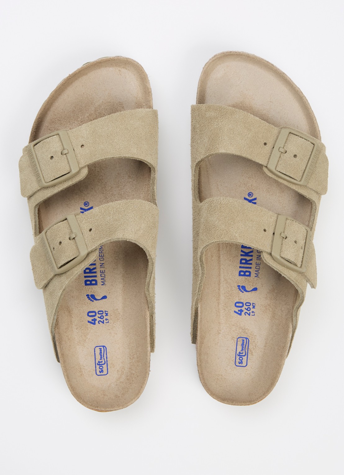 Birkenstock Arizona slipper van suède - detail 3 khaki