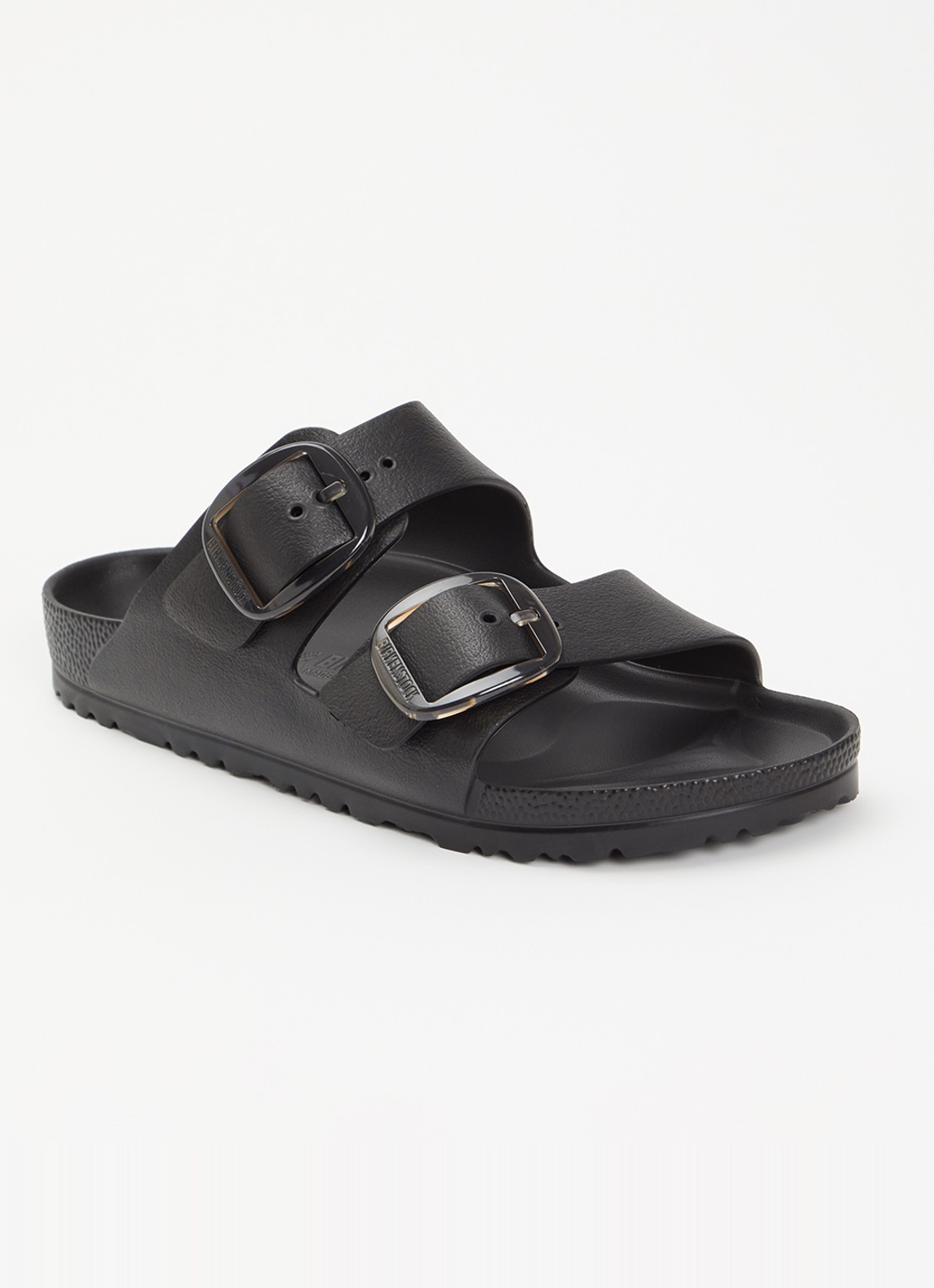 Birkenstock Arizona slipper - voorkant 2 zwart