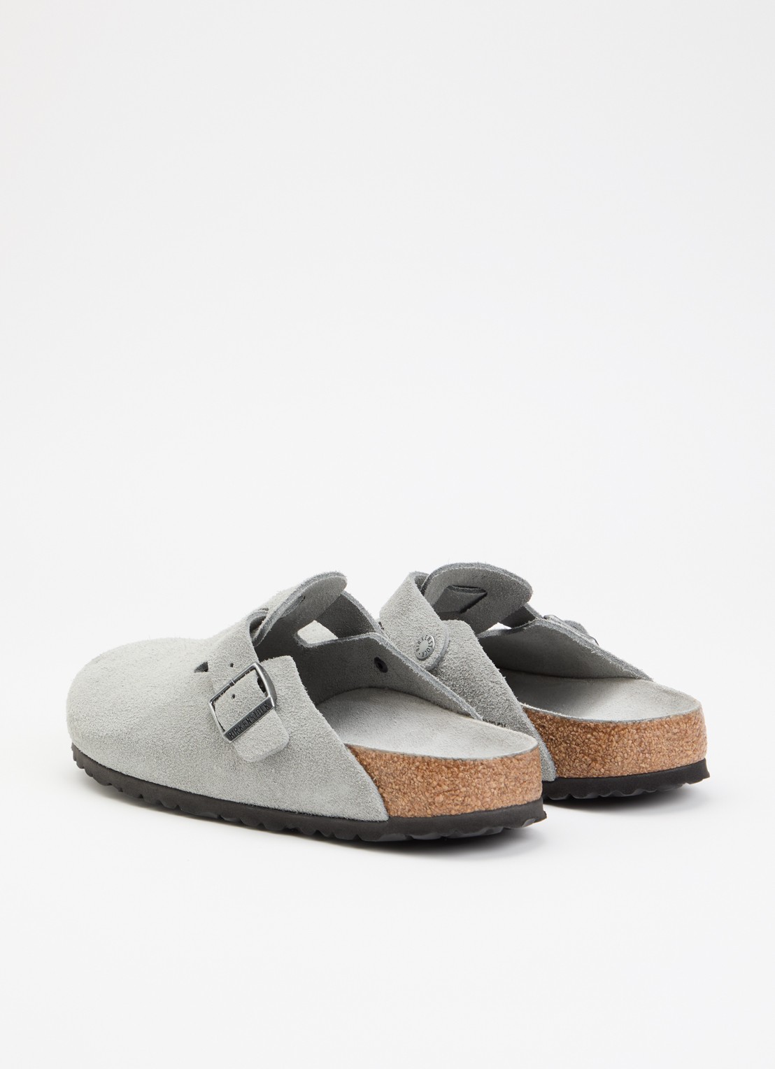 Birkenstock Bosten muiltje van suède - achterkant 5 grijs