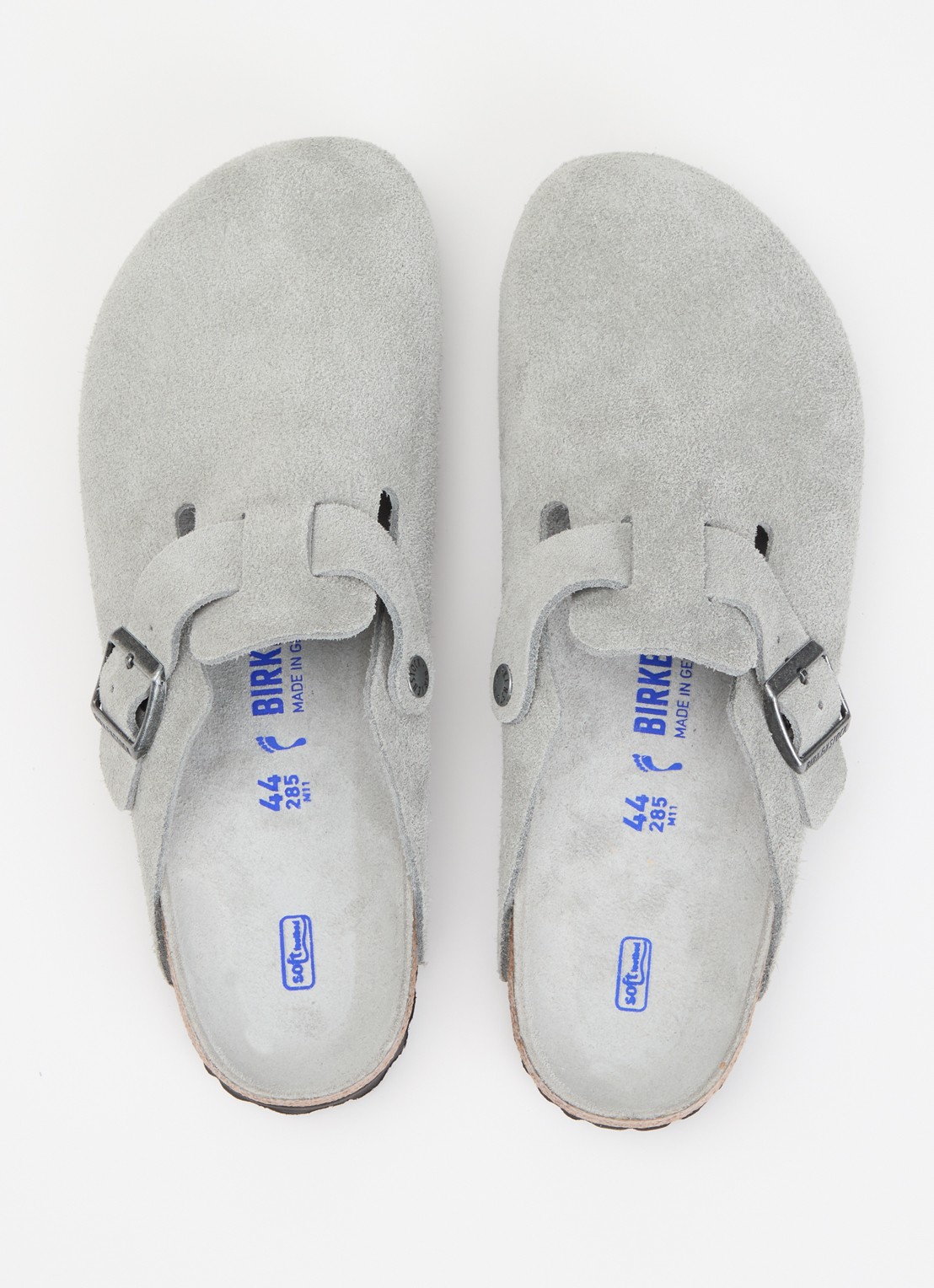 Birkenstock Bosten muiltje van suède - detail 2 grijs