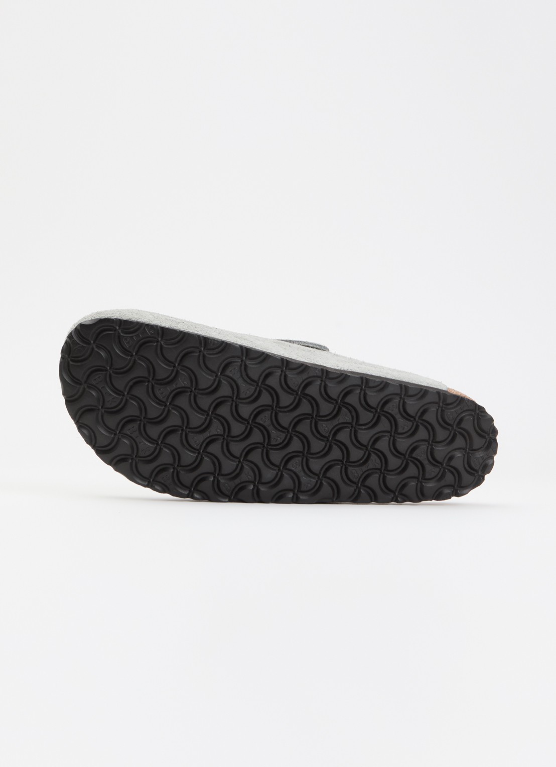 Birkenstock Bosten muiltje van suède - detail 3 grijs
