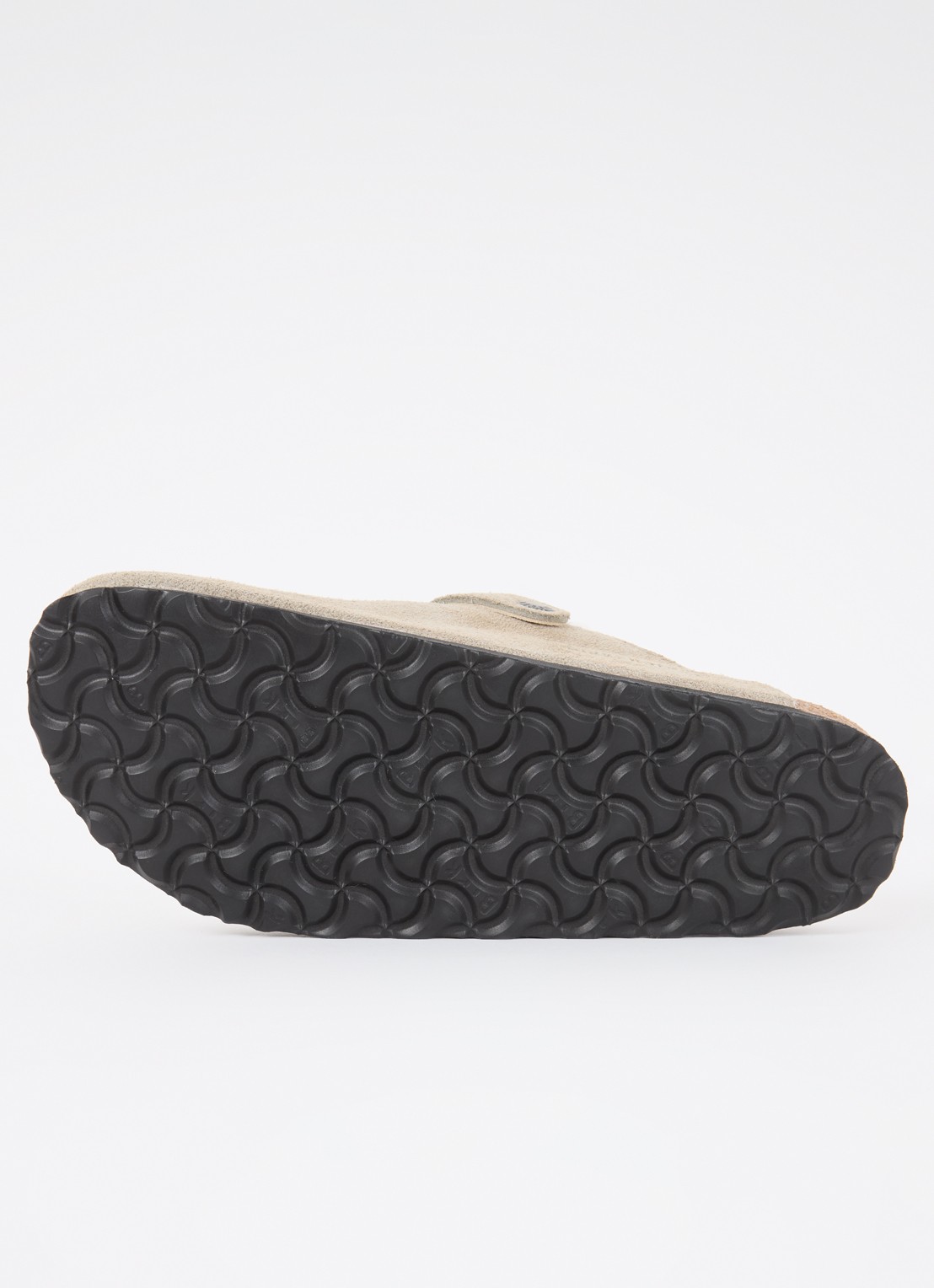 Birkenstock Boston clog van suède met lamswol - detail 5 taupe