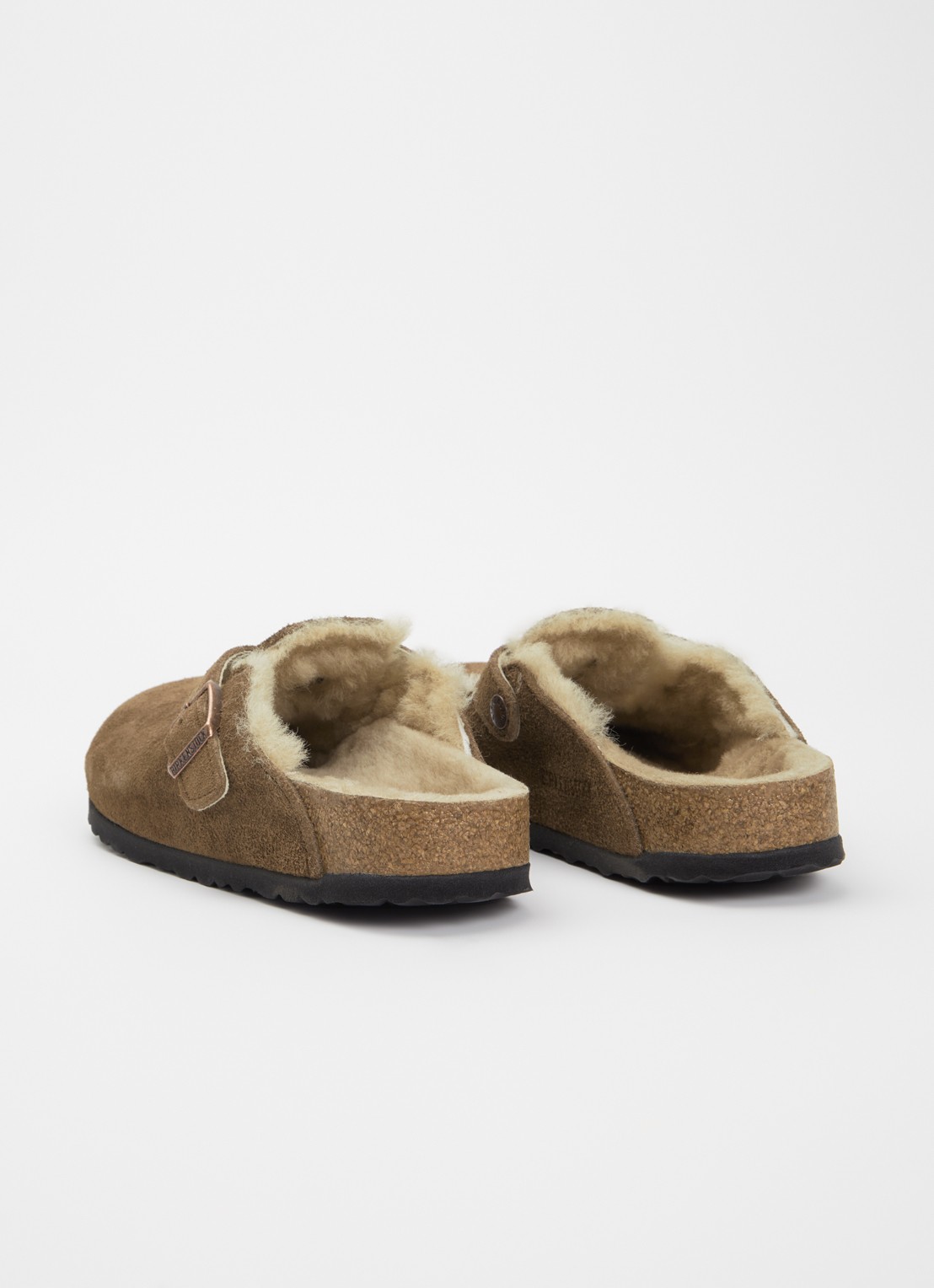 Birkenstock Boston clog van suède - achterkant 5 bruin