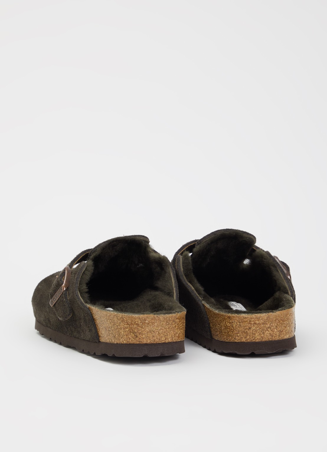 Birkenstock Boston clog van suède - achterkant 4 hazelnootbruin