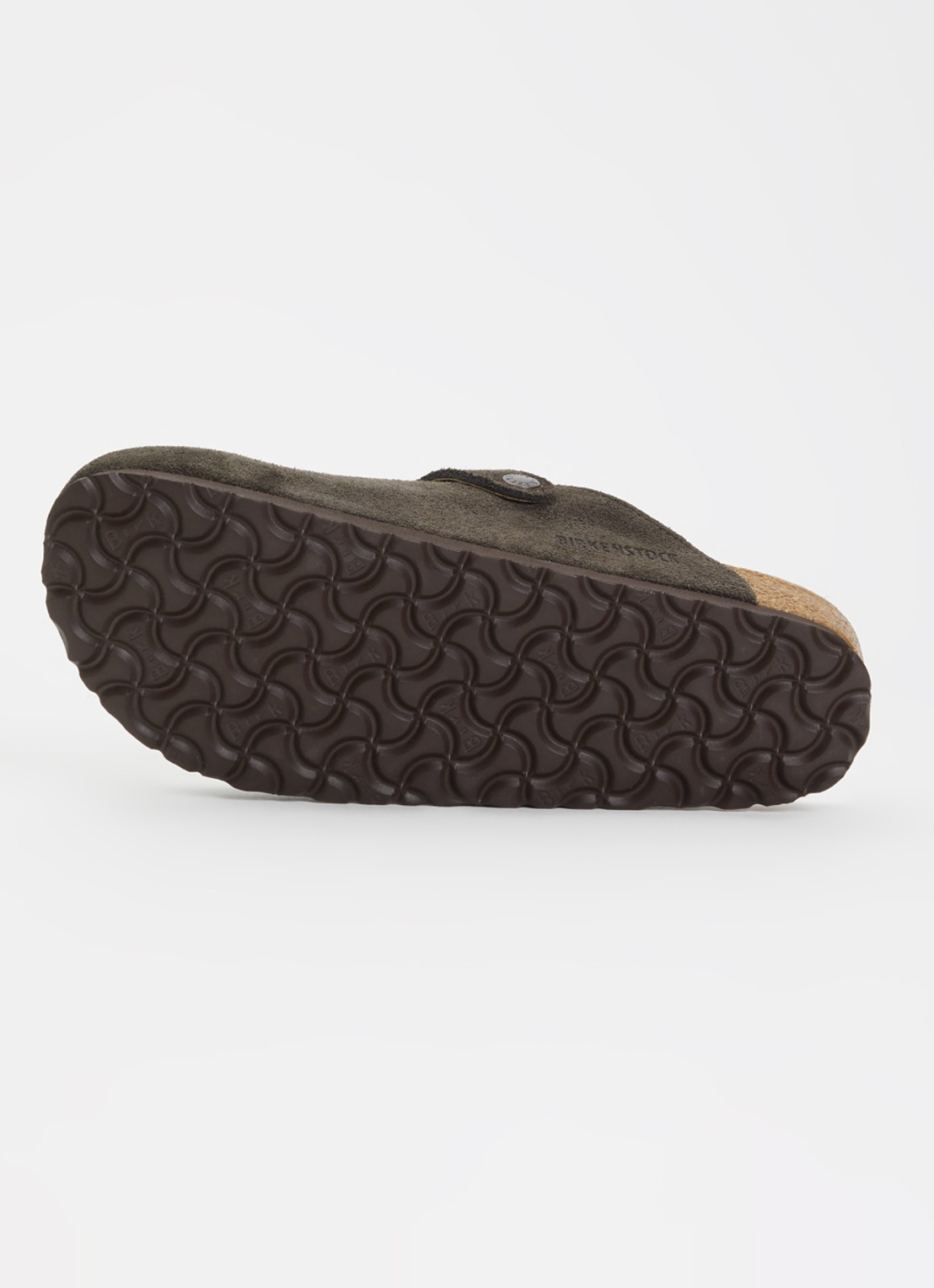 Birkenstock Boston clog van suède - detail 3 hazelnootbruin