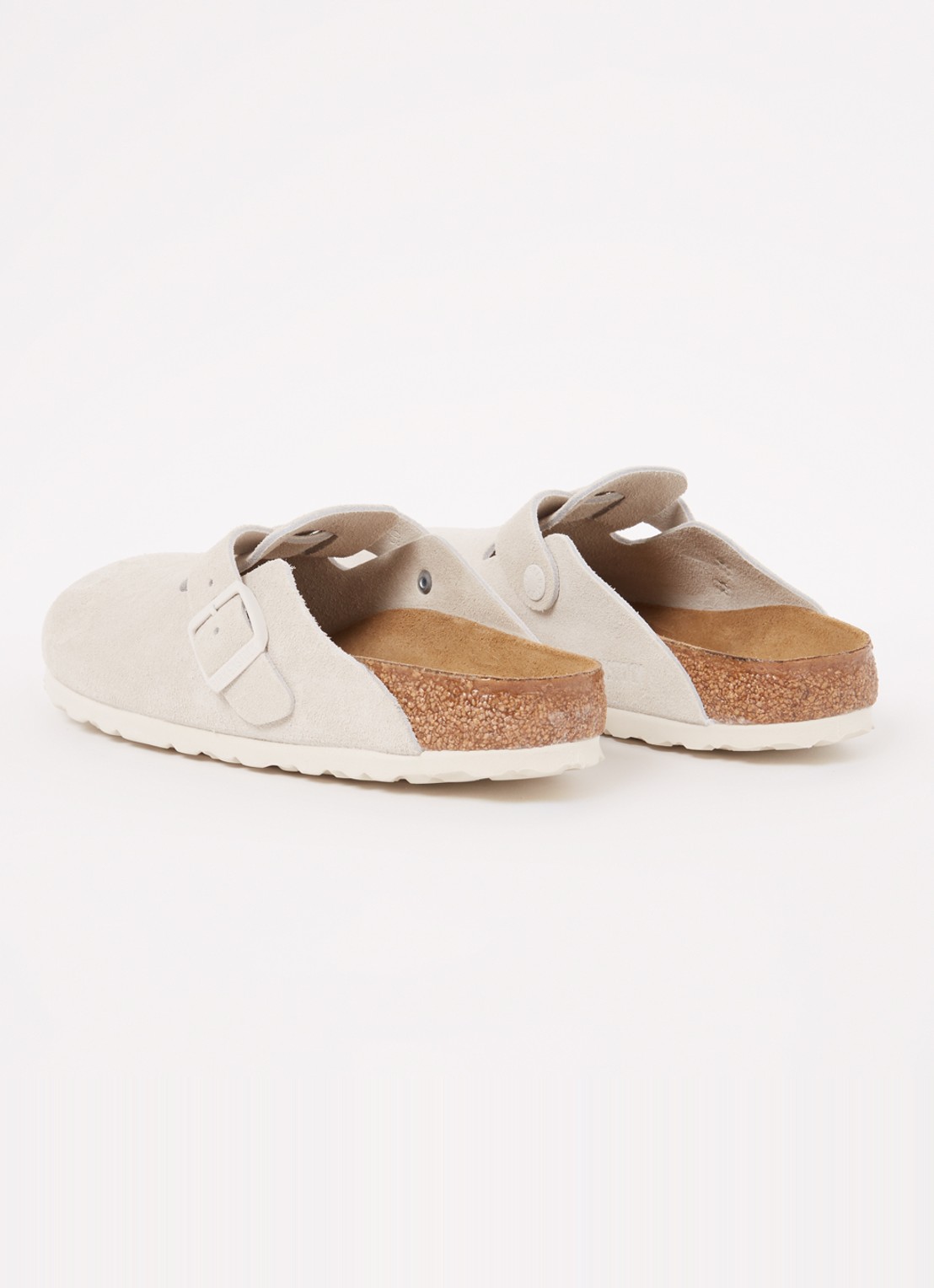 Birkenstock Boston muiltje van suède - achterkant 2 beige