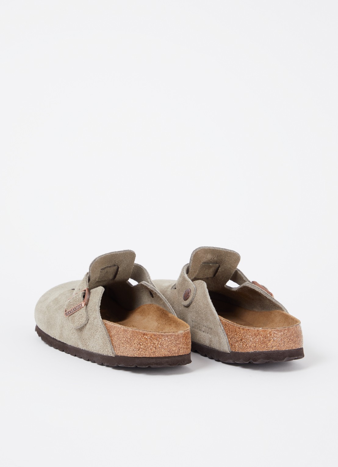 Birkenstock Boston muiltje van suède - achterkant 5 taupe