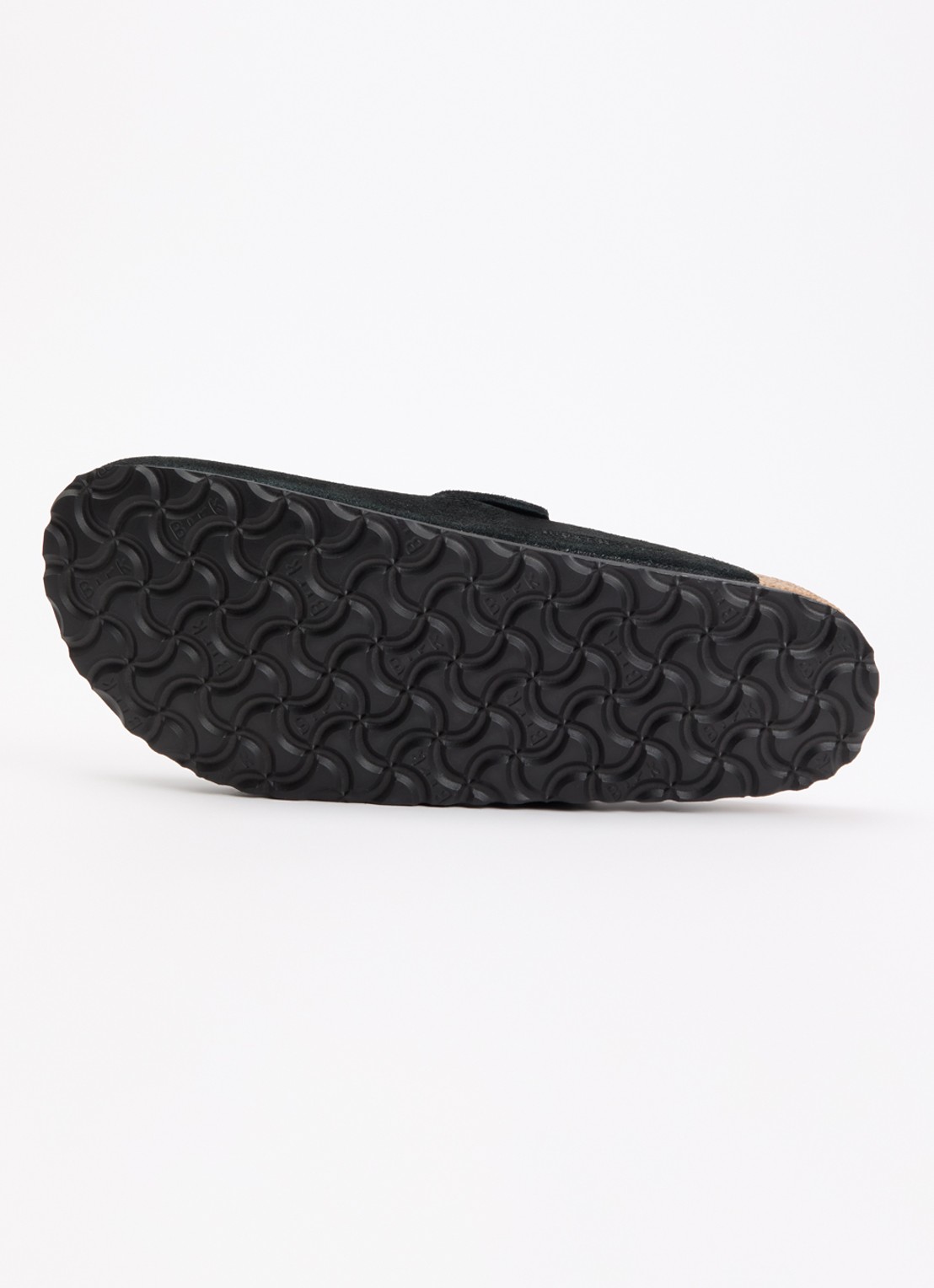 Birkenstock Boston muiltje van suède - detail 5 zwart