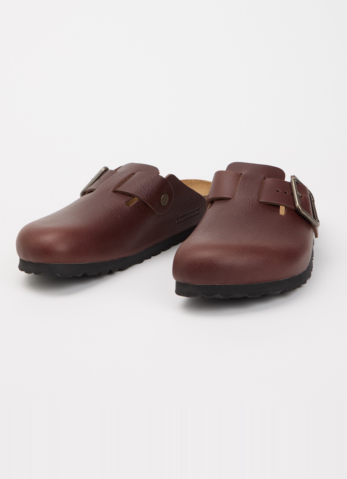 Birkenstock Boston wire Buckle muiltje van leer - detail 2 donkerbruin
