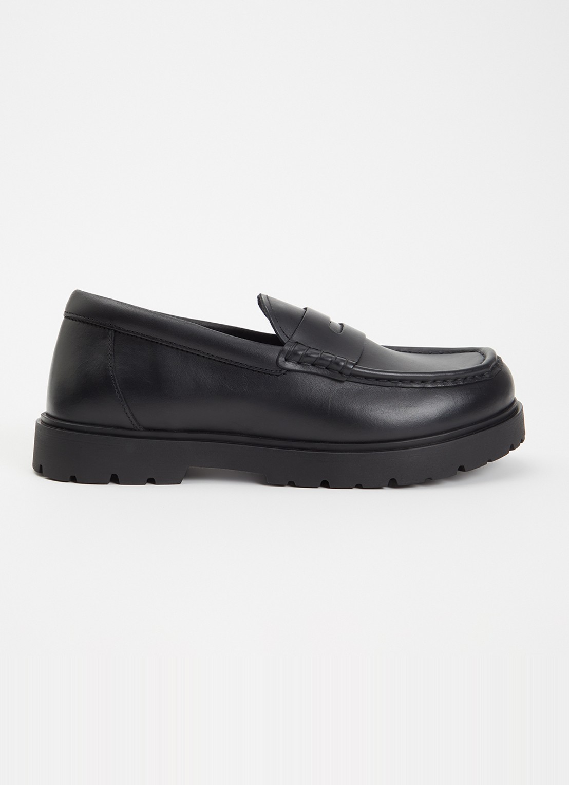 Birkenstock Highwood loafer van leer - voorkant zwart