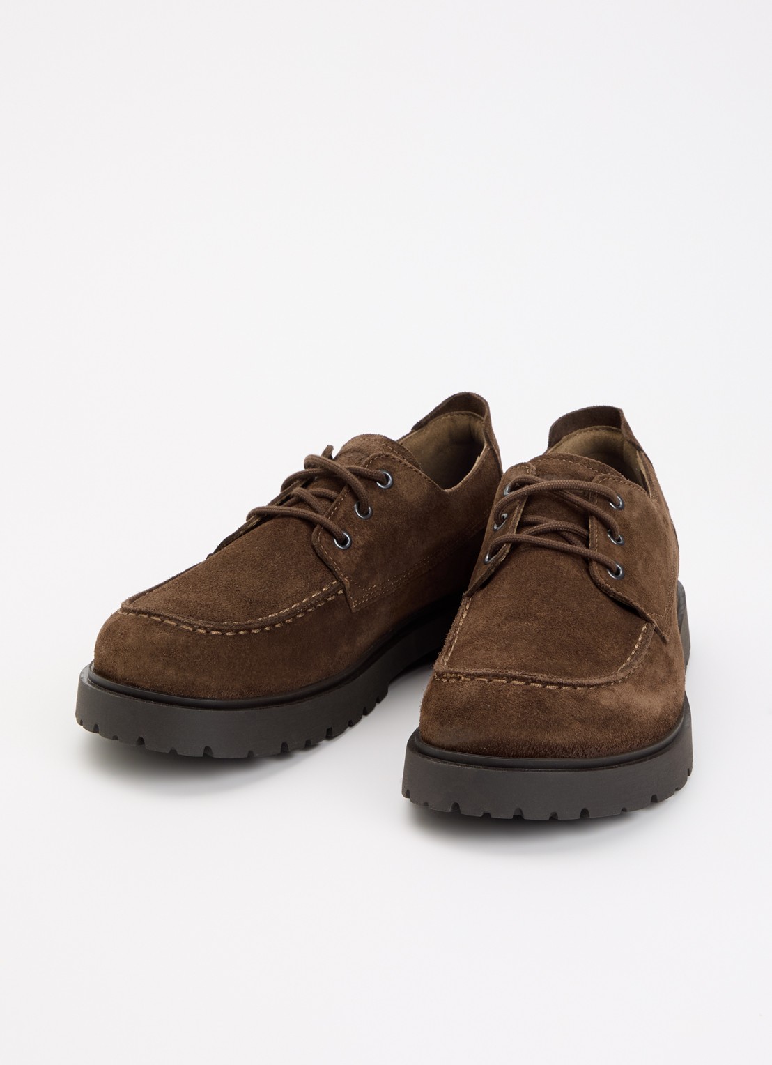 Birkenstock Highwood Moc veterschoen van suède - detail bruin