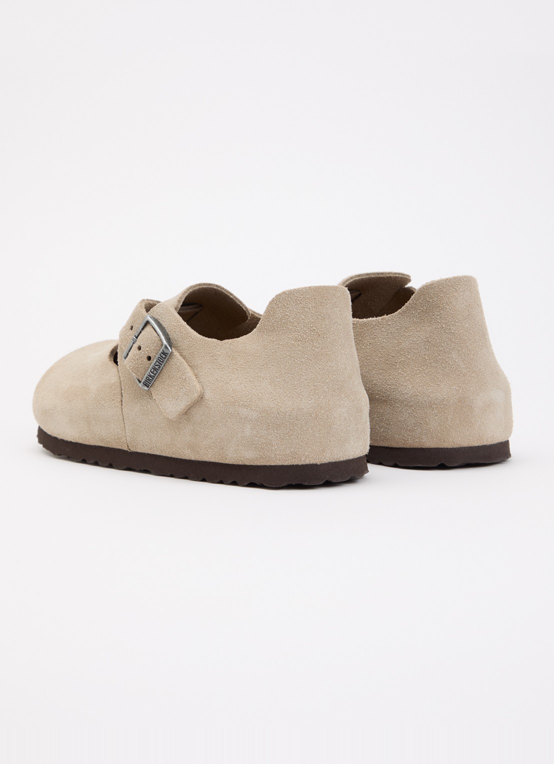 Birkenstock London sandaal van suède - achterkant 5 khaki
