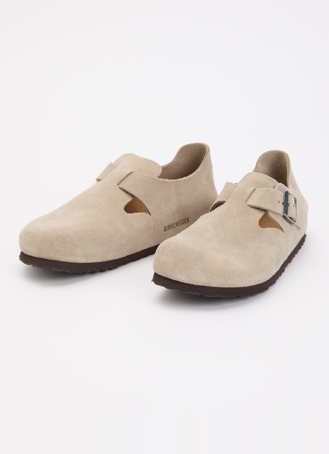 Birkenstock London sandaal van suède - detail khaki