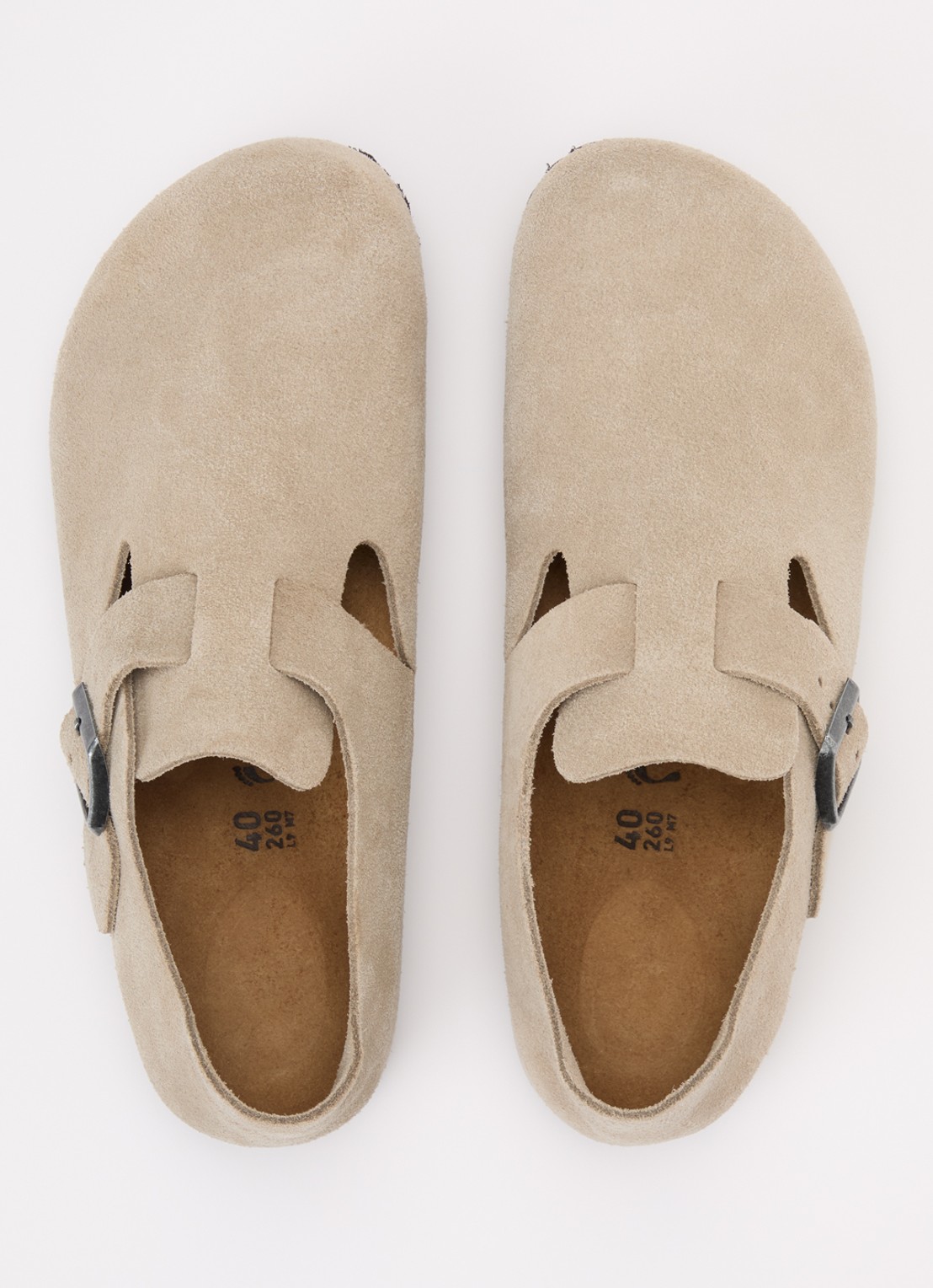 Birkenstock London sandaal van suède - detail 2 khaki