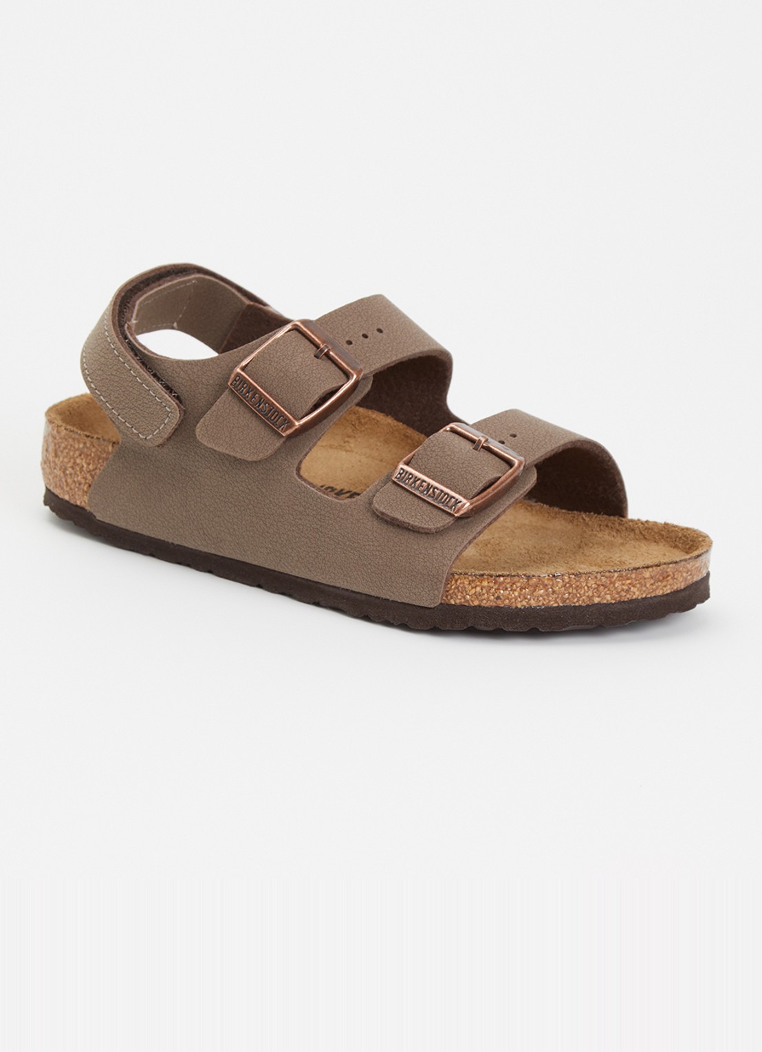 Birkenstock Milano sandaal van leer - voorkant 3 bruin
