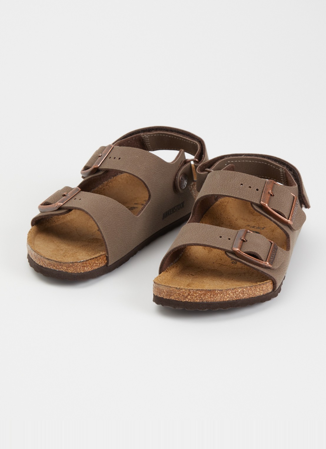 Birkenstock Milano sandaal van leer - voorkant 4 bruin