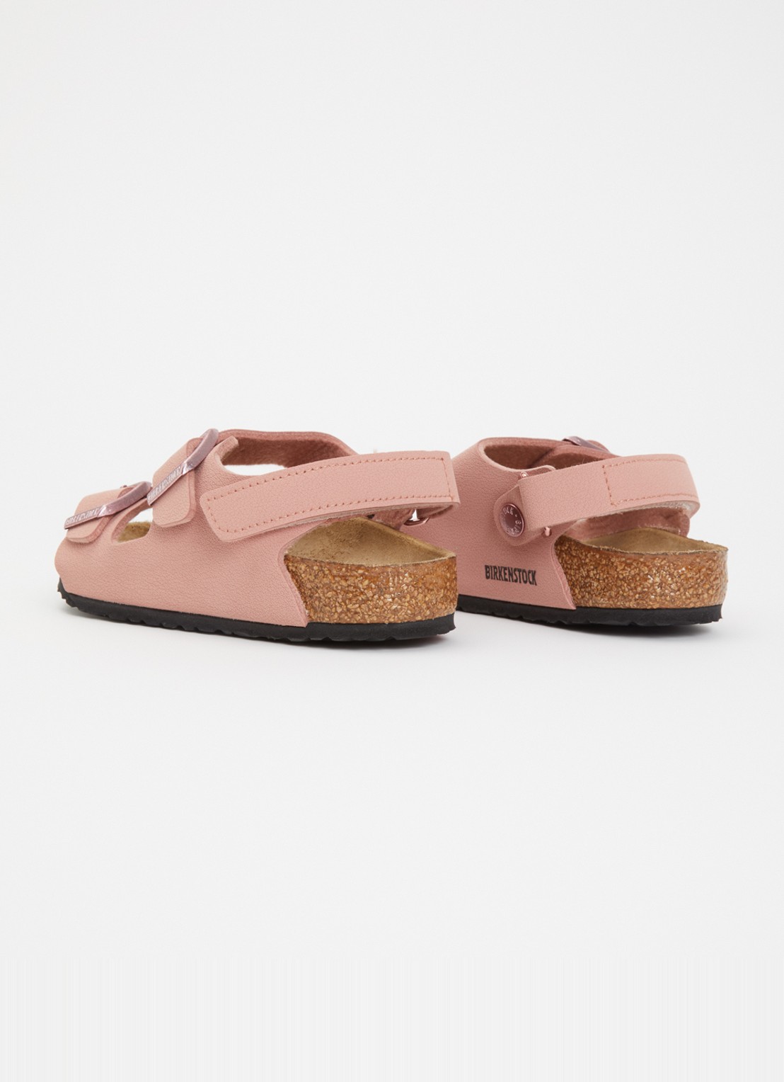 Birkenstock Milano sandaal van leer - achterkant oudroze