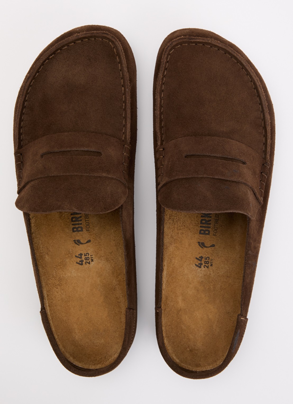 Birkenstock Naples muiltje van suède - detail 4 donkerbruin