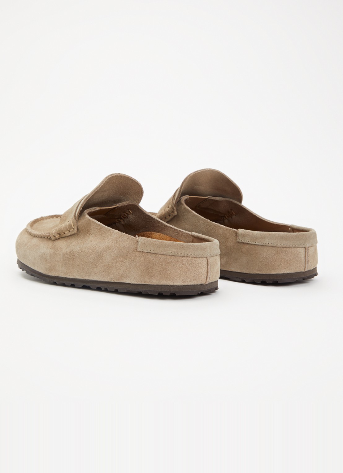 Birkenstock Naples slip-on van suède - achterkant 2 khaki