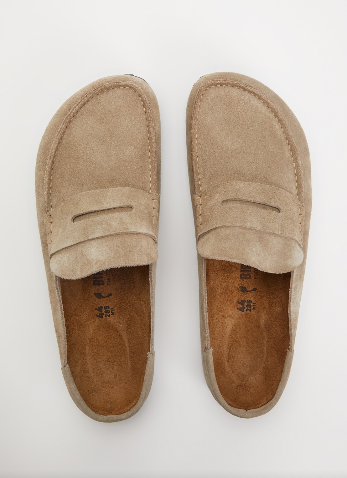 Birkenstock Naples slip-on van suède - detail 4 khaki