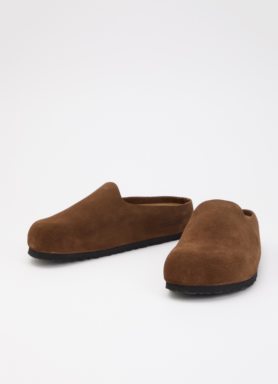 Birkenstock Narrow Fit Amsterdam Wrapped muiltje van suède - detail 2 bruin