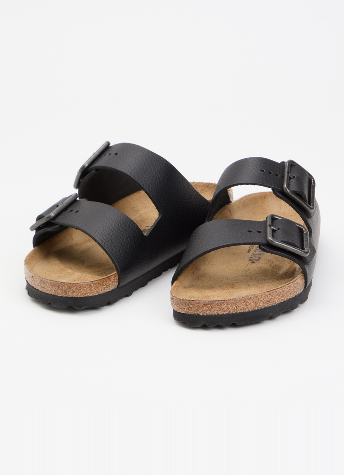 Birkenstock Narrow Fit Arizona slipper van leer - detail 2 zwart