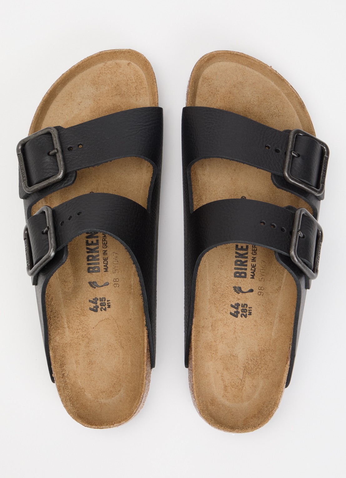 Birkenstock Narrow Fit Arizona slipper van leer - detail 3 zwart