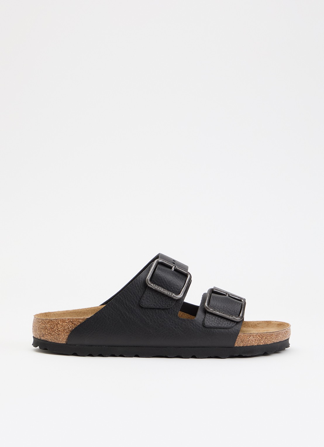 Birkenstock Narrow Fit Arizona slipper van leer - voorkant 5 zwart