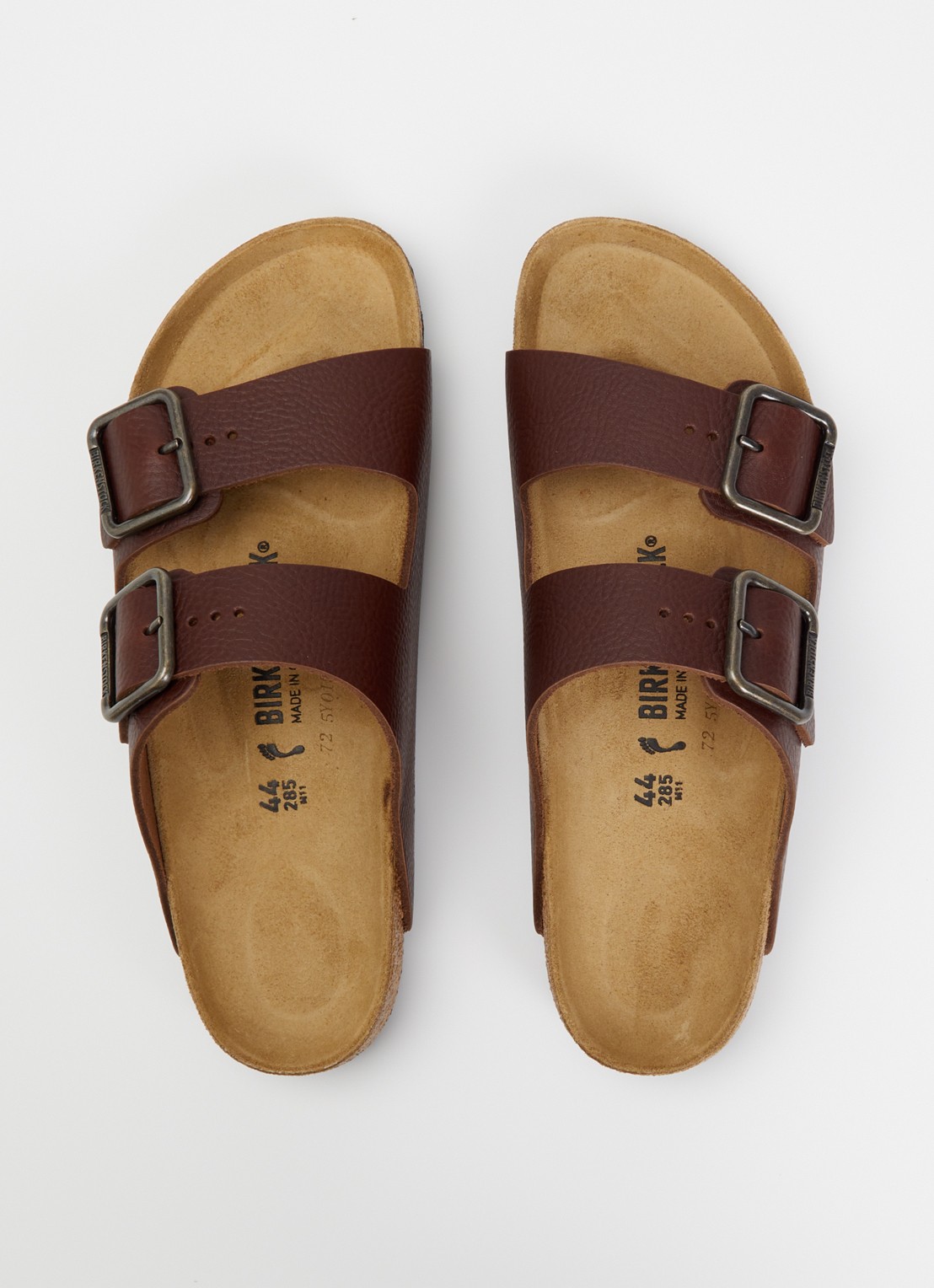 Birkenstock Narrow Fit Arizona slipper van leer - detail 3 bruin