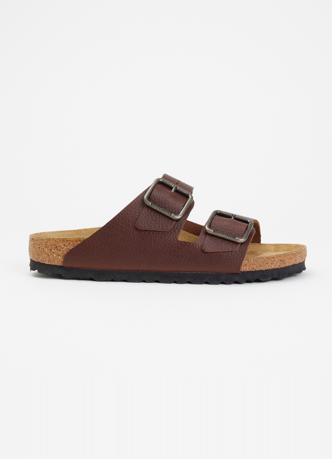 Birkenstock Narrow Fit Arizona slipper van leer - voorkant 5 bruin