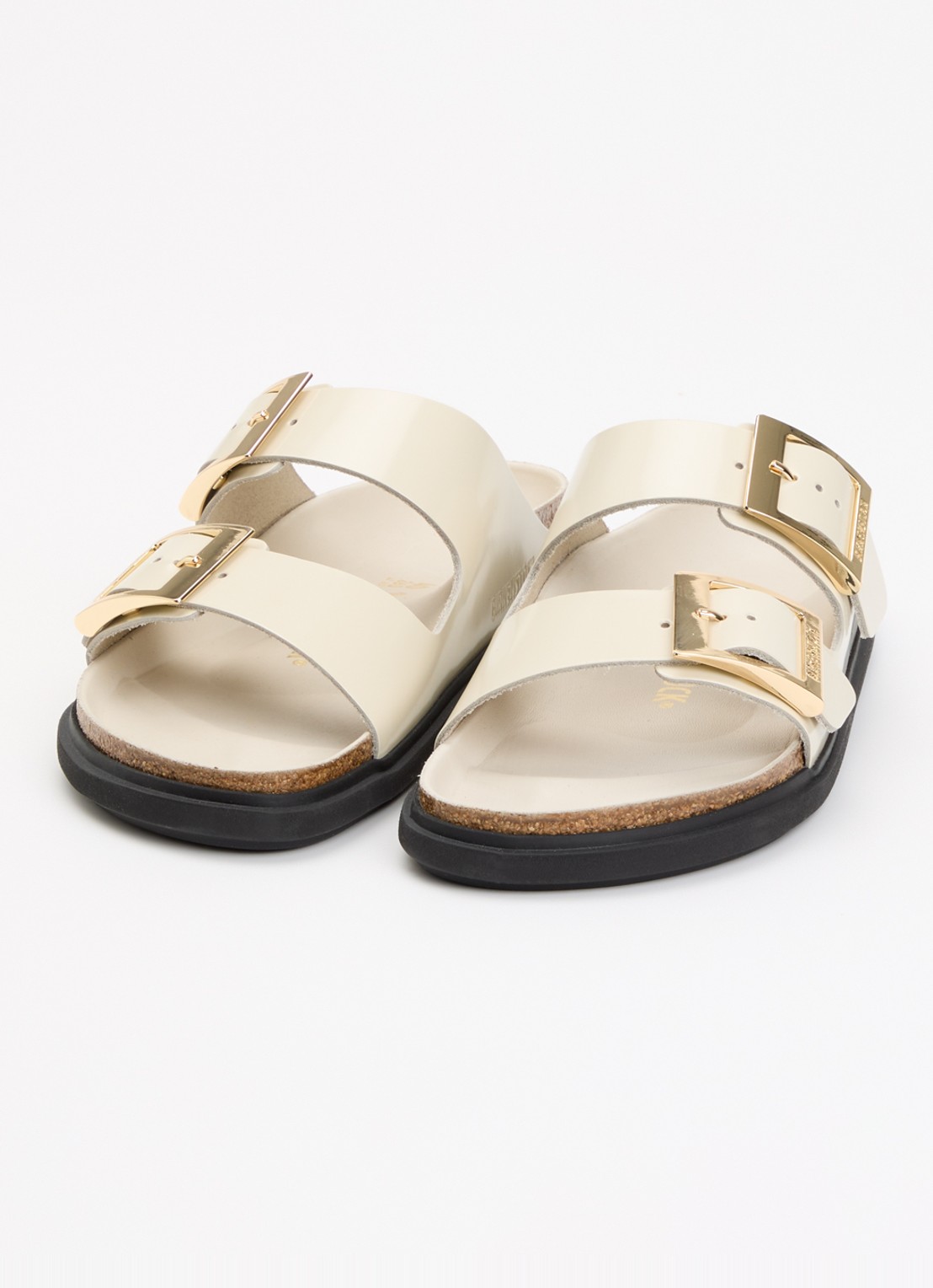 Birkenstock Narrow Fit Arizona slipper van leer - detail 2 naturel