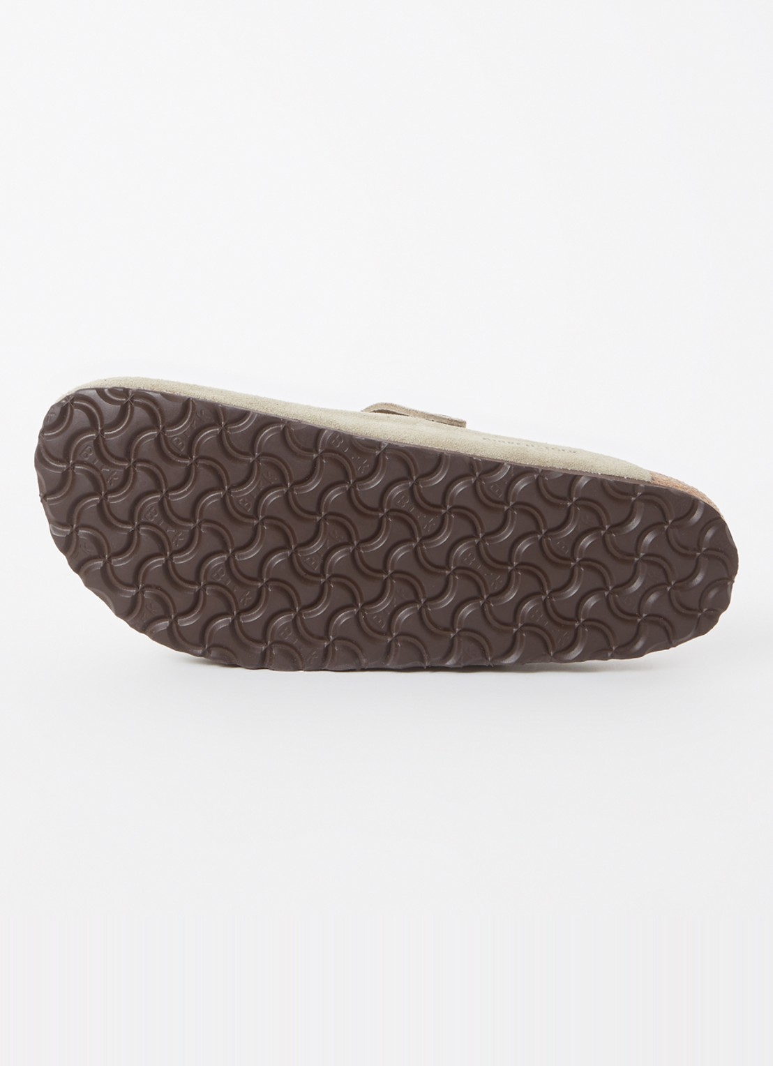 Birkenstock Narrow Fit Boston muiltje van suède - detail 4 taupe