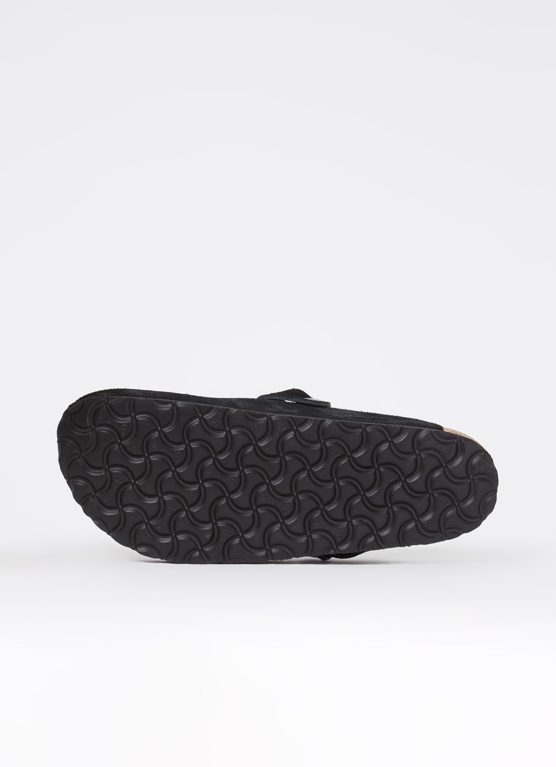 Birkenstock Narrow Fit Boston muiltje van suède - detail 5 zwart