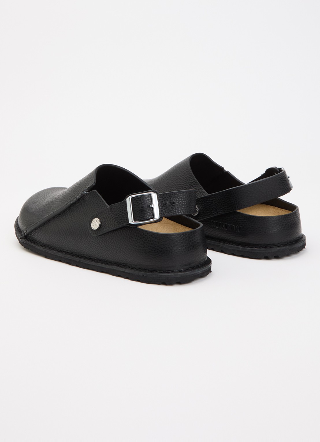 Birkenstock Narrow Fit Lutry Premium muiltje van leer - achterkant zwart